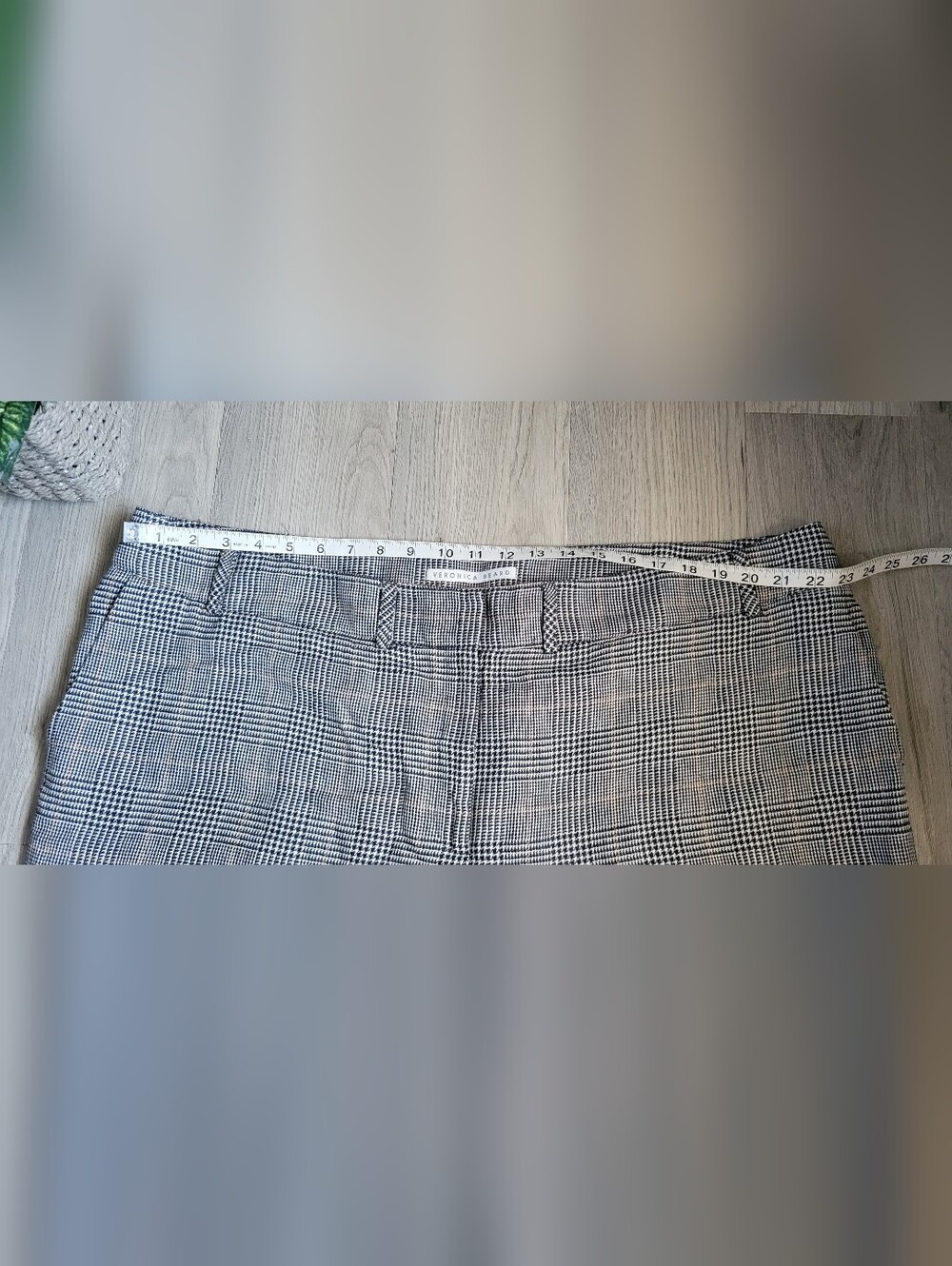 Veronica Beard Gemini Linen Blend Houndstooth Plaid Crop Pant in Navy Multi, 26 - Picture 3 of 16